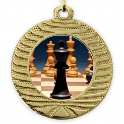 Medal złoty SZACHY 40 mm